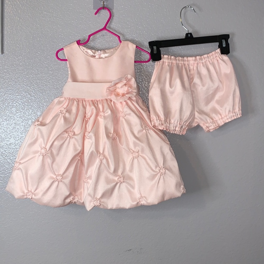American Princess 24 months light pink gathered skirt formal ball gown dress
